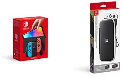 Nintendo Switch OLED konsolė (su Neon Raudona ir Neon Mėlyna Joy-Con)