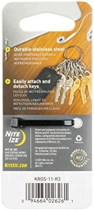„Nite-Ize KeyRing+“ 6 x nerūdijančio plieno mikrokarabinai (KRGS-11-R3)