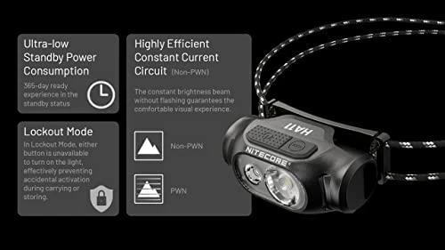 „Nitecore HA11“ priekinis žibintas, 240 lm, AA