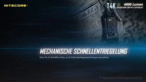 Žibintuvėlis - Nitecore T4K 4000 Liumenų Įkraunamas Raktų Pakabukas