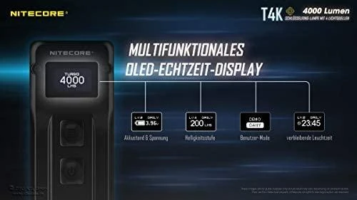 Žibintuvėlis - Nitecore T4K 4000 Liumenų Įkraunamas Raktų Pakabukas