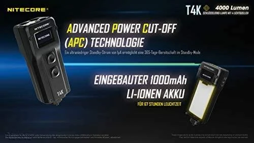 Žibintuvėlis - Nitecore T4K 4000 Liumenų Įkraunamas Raktų Pakabukas