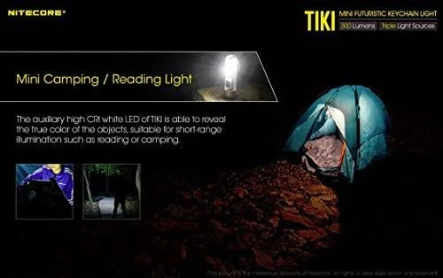Šviesa - Nitecore TIKI 300 Liumenų USB Įkraunama Raktų Pakabuko Žibintuvėlis