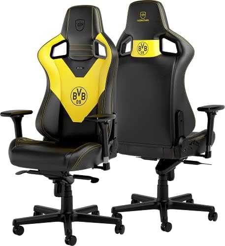Žaidimų kėdė Noblechairs EPIC Borussia Dortmund Edition PU-Leather Gaming Chair