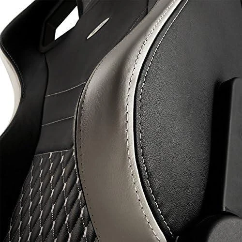 Žaidimų kėdė Noblechairs EPIC Real Leather Gaming Chair, Juoda-balta-raudona