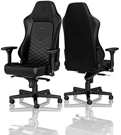 Žaidimų kėdė Noblechairs HERO PU-Leather Gaming Chair, Juoda-balta