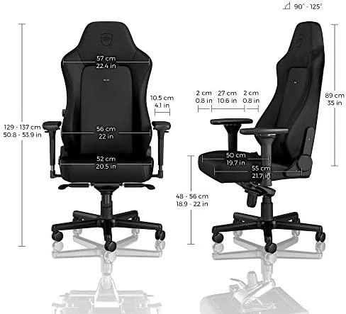 Žaidimų kėdė Noblechairs HERO High-tech faux leather Gaming Chair, Black Edition