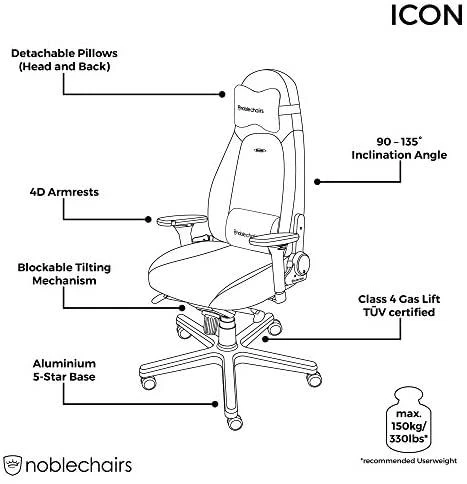 Žaidimų kėdė Noblechairs ICON Java Edition Vinyl / PU hybrid leather Gaming Chair