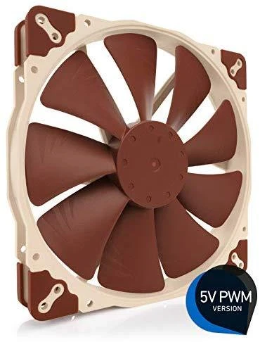 Noctua NF A20 5V PWM Kompiuterio dėklas Fan 20 cm rusvai gelsvas, Raudona