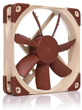 Noctua NF-S12A PWM ventiliatorius su kampinėmis antivibracinėmis gumomis