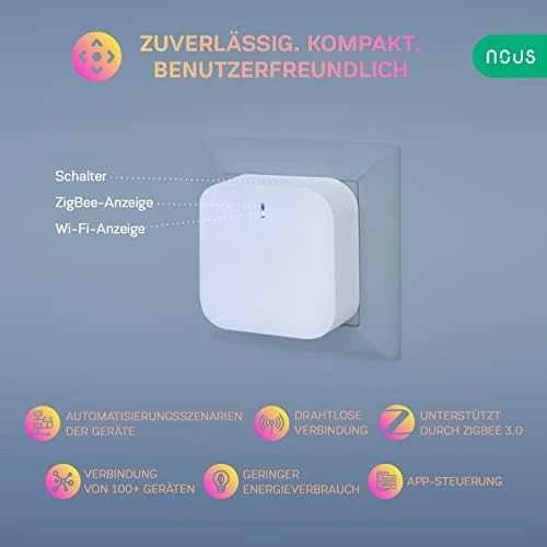 Reolink Išmanių namų sąsaja tarp ZigBee ir Wi-Fi įrenginių Smart Home Gateway E1, NOUS