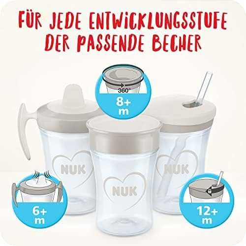 NUK Puodelis Magic Cup 360° geriamasis kraštas 230ml raudona