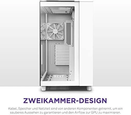 NZXT PC dėklas H9 Elite Midi bokštinis langas baltas