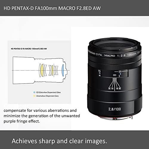 Objektyvas HD Pentax D-FA 100mm f/2.8 Macro ED AW lens, juodas