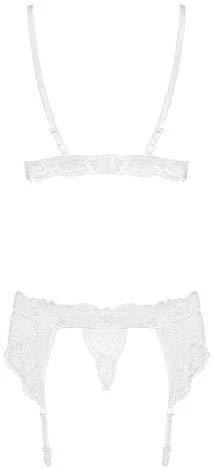 Obsessive - 810-SEG-2 Set 3 pcs Baltas L/XL 3 dalių apatinių komplektas