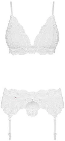 Obsessive - 810-SEG-2 Set 3 pcs Baltas L/XL 3 dalių apatinių komplektas