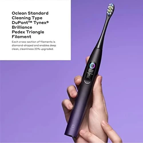 Elektrinis dantų šepetėlis Oclean X Pro, violetinis (Aurora Purple)