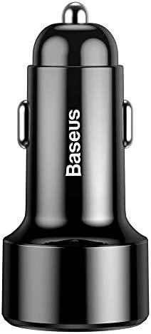 Dėklas Baseus Magic automobilinis įkroviklis USB + USB-C QC 4.0 PD 45W - Raudonas / Mėlynas