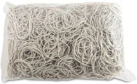 Baltos elastinės gumytės 1 kg pakuotėje