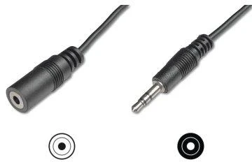 Goobay TECHLY 504310 Techly Audio stereo extension cable Jack 3.5mm M/F 1,8m juodas