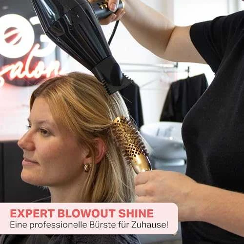 Plaukų šepetys džiovinimui Olivia Garden Expert Blowout Shine Gold&Brown 25 mm