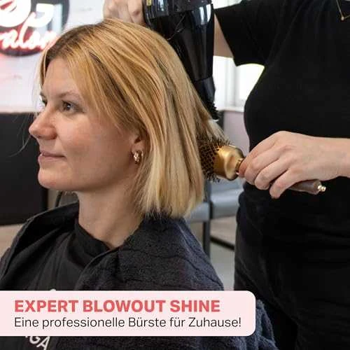 Plaukų šepetys džiovinimui Olivia Garden Expert Blowout Shine Gold&Brown 45 mm