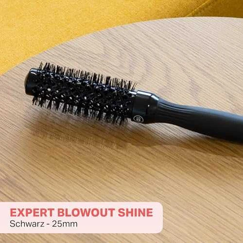 Olivia Garden Expert Blowout Shine Round Juodas 25 mm