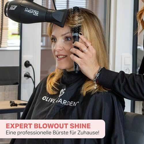 Olivia Garden Expert Blowout Shine Round Juodas 25 mm