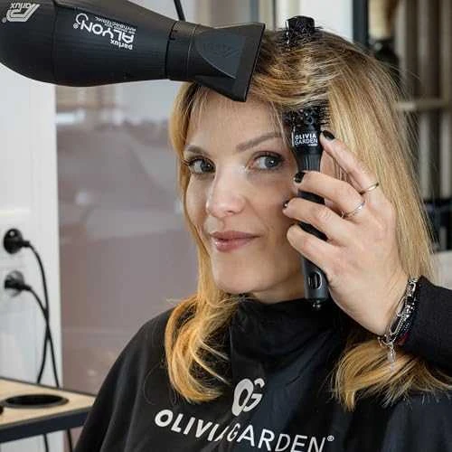 Olivia Garden Expert Blowout Shine Round Juodas 25 mm