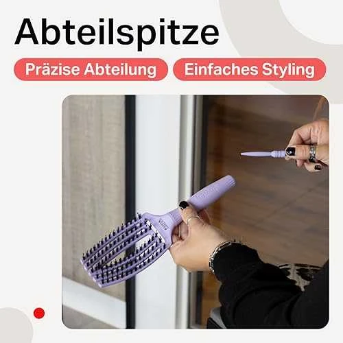Plaukų šepetys džiovinimui Olivia Garden Fingerbrush Lavender Medium