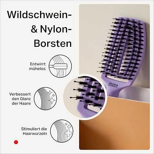 Plaukų šepetys džiovinimui Olivia Garden Fingerbrush Lavender Medium