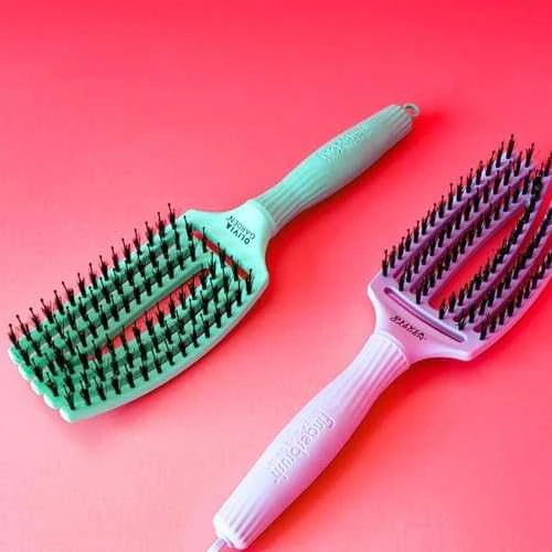 Plaukų šepetys džiovinimui Olivia Garden Fingerbrush Mint Medium