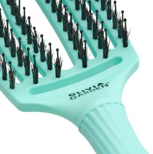Plaukų šepetys džiovinimui Olivia Garden Fingerbrush Mint Medium