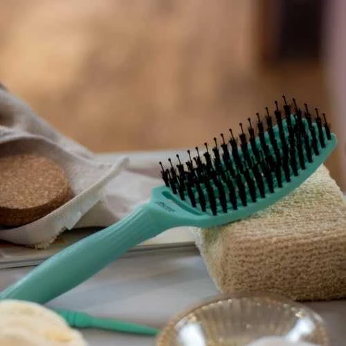 Plaukų šepetys džiovinimui Olivia Garden Fingerbrush Mint Medium
