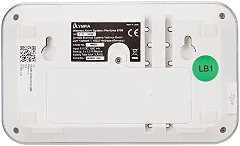Olympia Prohome 8700 WLAN/GSM signalizacijos sistema balta