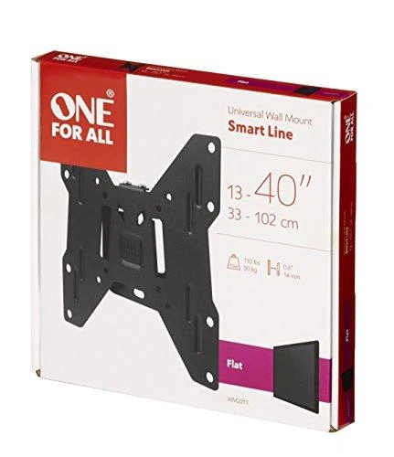 ONE For ALL TV sieninis laikiklis WM2251 13-40 ", Maksimalus svoris (talpa) 30 kg, Juodas