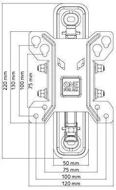Universalus sieninis televizoriaus laikiklis ONE FOR ALL TV BRACKET, SMART TURN 180, VESA 100 GLOBAL / WM2151