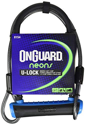 OnGuard dviračių užraktas U-Lock Neon mėlyna 10x1200 mm (8154BU)