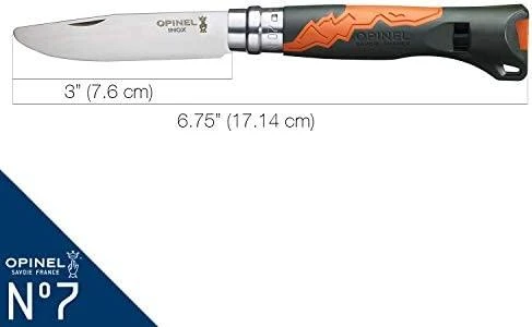 Vaikiškas peilis Opinel Outdoor Junior Nr. 7 chaki rankena