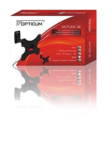 Opticum AX FLEXI LCD/LED televizoriaus sieninis laikiklis - 14-42", max VESA 200x200, pasukama rankena, juoda