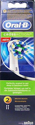 Dantų šepetėlis Oral-B CrossAction 80248026 dantų šepetėlio galvutė 2 vnt Mėlyna, Balta