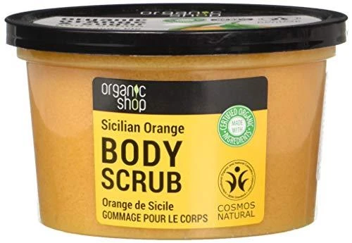 Šveitiklis ORGANIC SHOP kūnui su apelsinų aliejumi, 250 ml