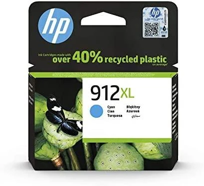 Hewlett Packard (HP) HP 912XL didelio našumo žalsvai mėlynas rašalas