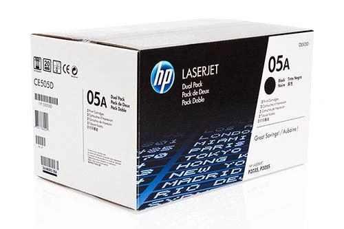 Hewlett Packard (HP) HP CE505D No.05A Dual Pack Juodas kasetė (CE505D)
