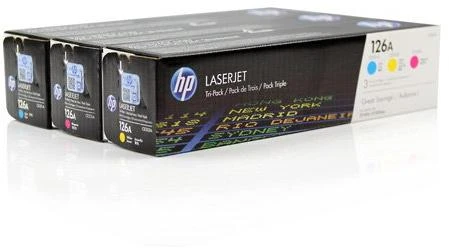 Hewlett Packard (HP) HP 126A, skirtas Color LaserJet CP1025 serijai C,Y,M (kiekvienas 1 000 puslapių)