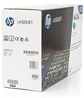 Hewlett Packard (HP) HP No.643A (Q5951A), žydra kasetė