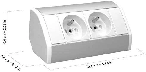 Orno Lizdas Baldinis lizdas 2x2P+Z, baltas ir sidabrinis