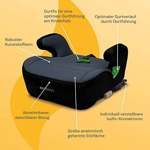 Osann Junior Isofix i-Size su Gurtfix diržu - stovas, sėdynės paaukštinimas | Pixel Navy