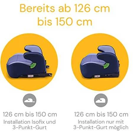 Osann Junior Isofix i-Size su Gurtfix diržu - stovas, sėdynės paaukštinimas | Pixel Navy