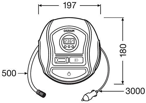 OSRAM Oro kompresorius skaitmeninis 5.5BAR 12V